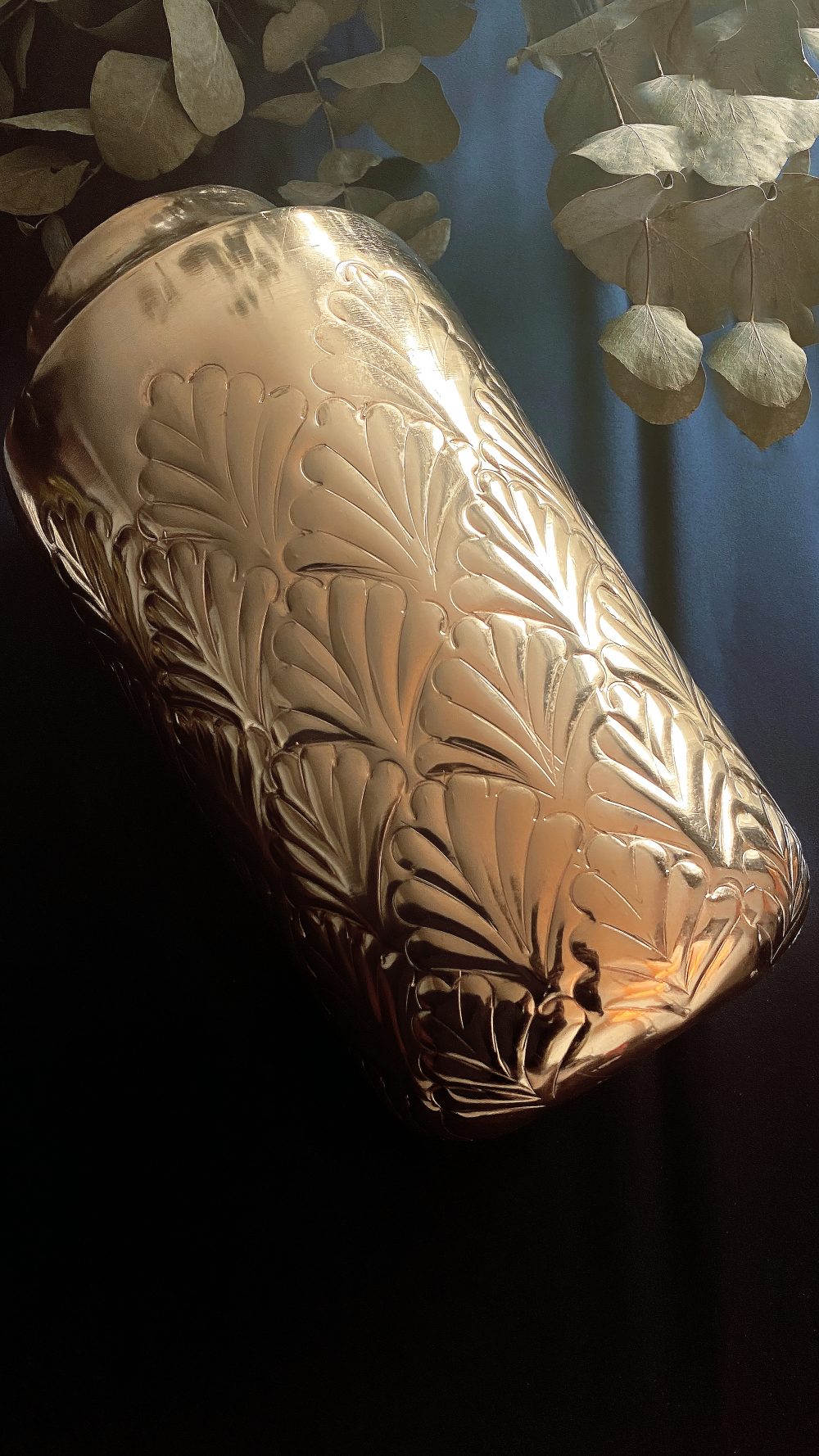 gold Art deco shell flower pot vase, gold flower pot, gold flower vase